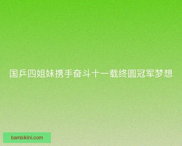 国乒四姐妹携手奋斗十一载终圆冠军梦想